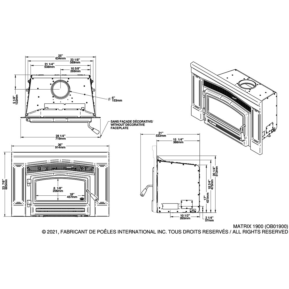 Osburn Matrix 1900 Wood Insert