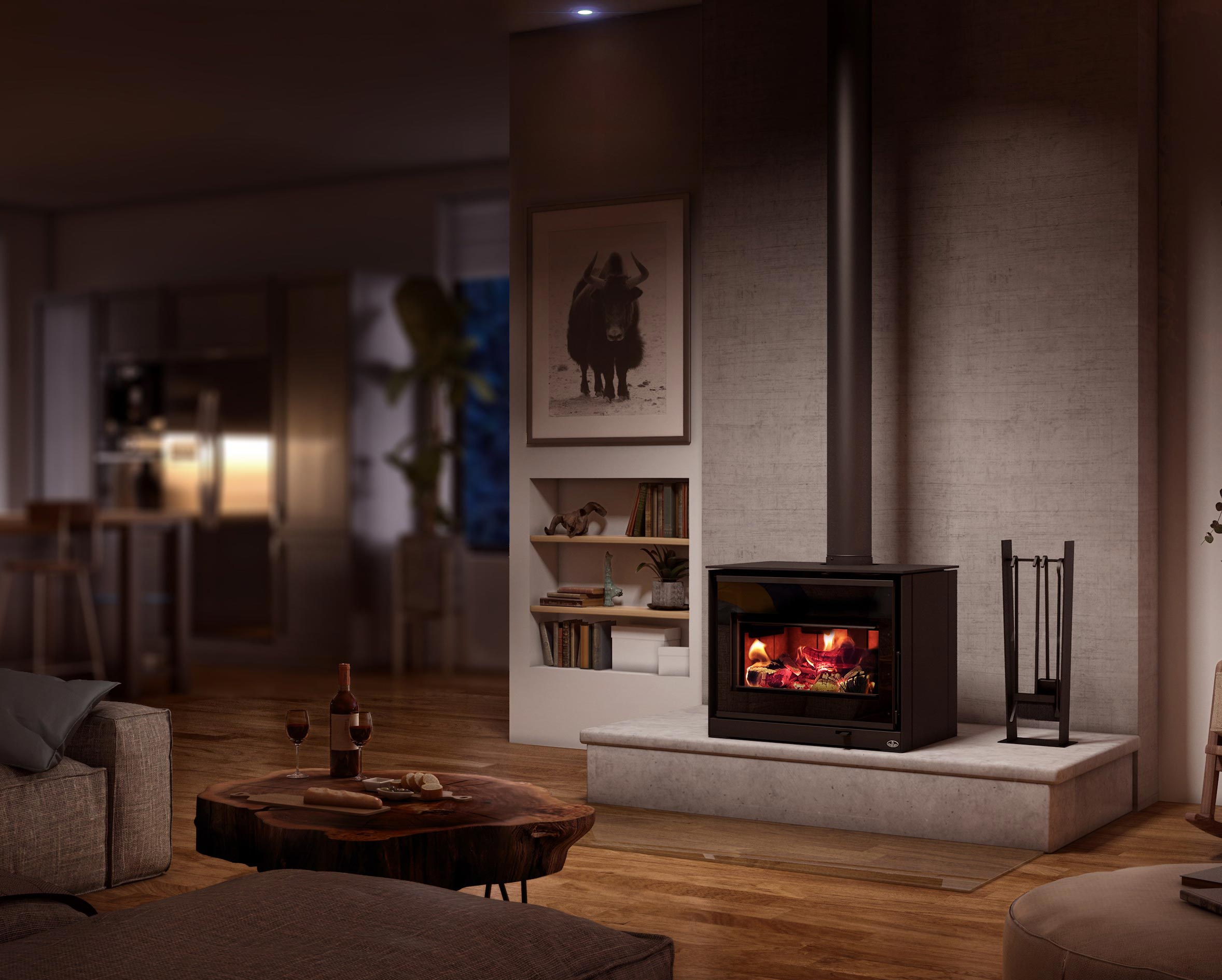 Osburn Inspire 2000 Wood Stove with Blower – Fireplaces Direct
