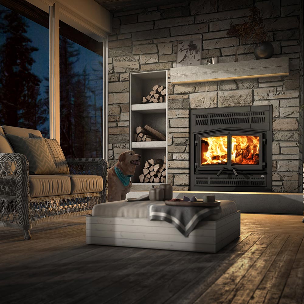 Osburn Stratford II Wood Fireplace with Door