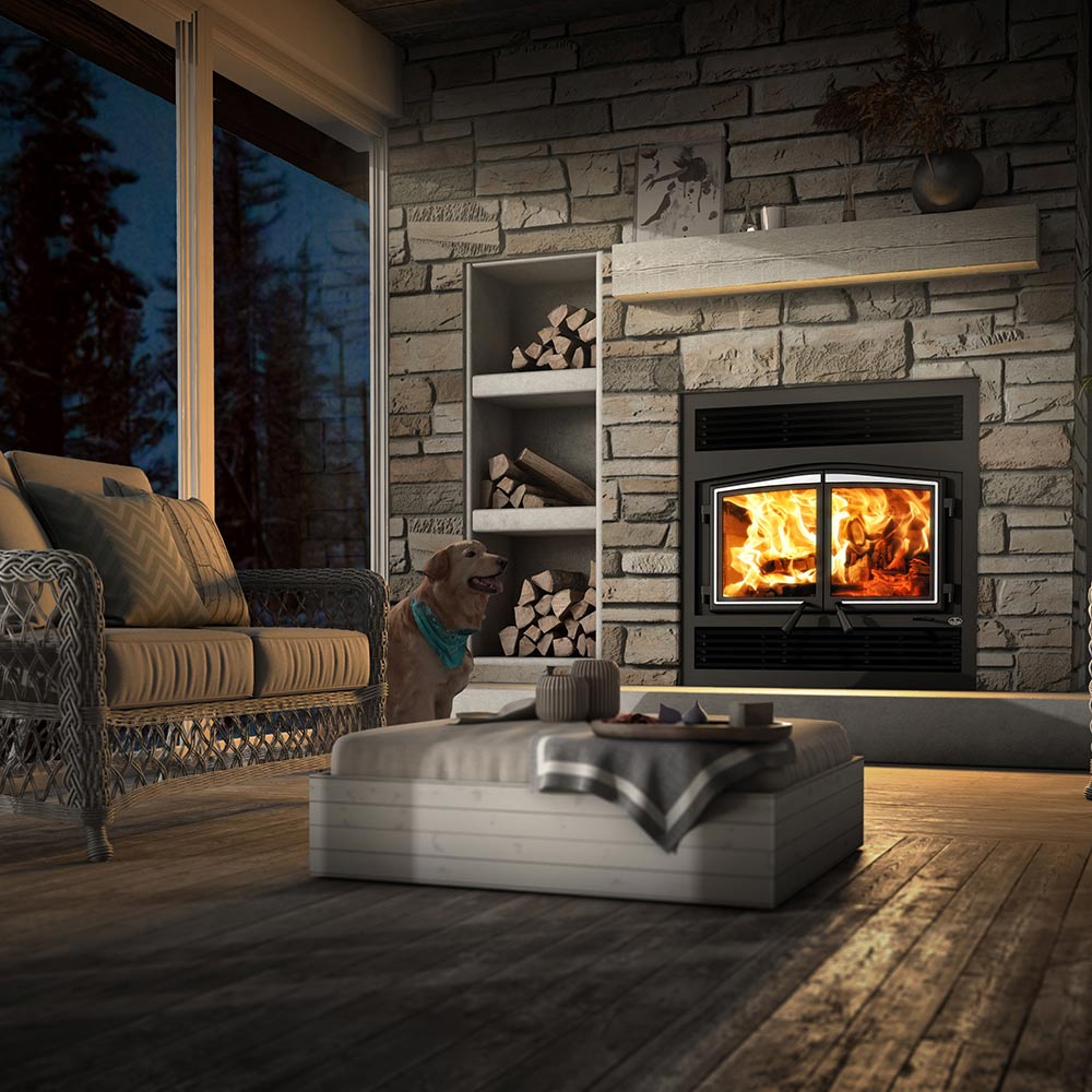 Osburn Stratford II Wood Fireplace with Door