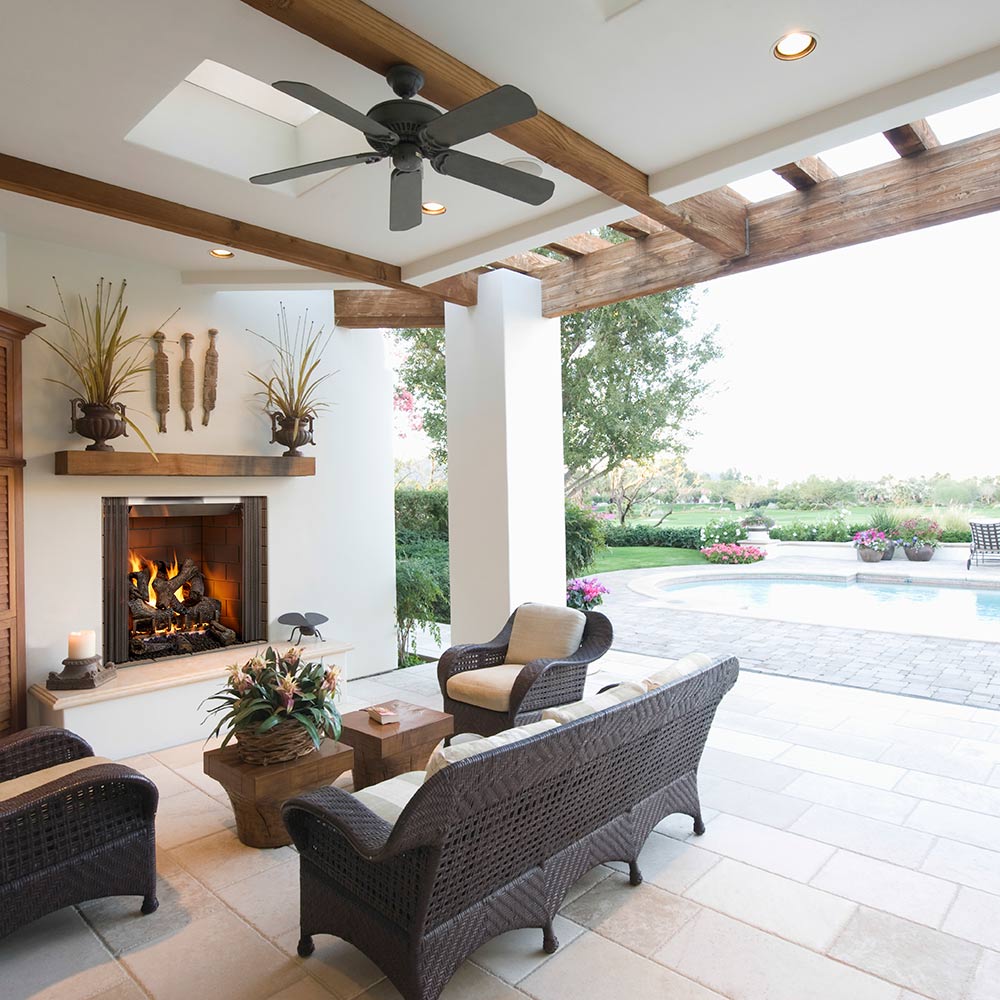 Outdoor Lifestyles Castlewood 42-Inch Outdoor Wood Fireplace