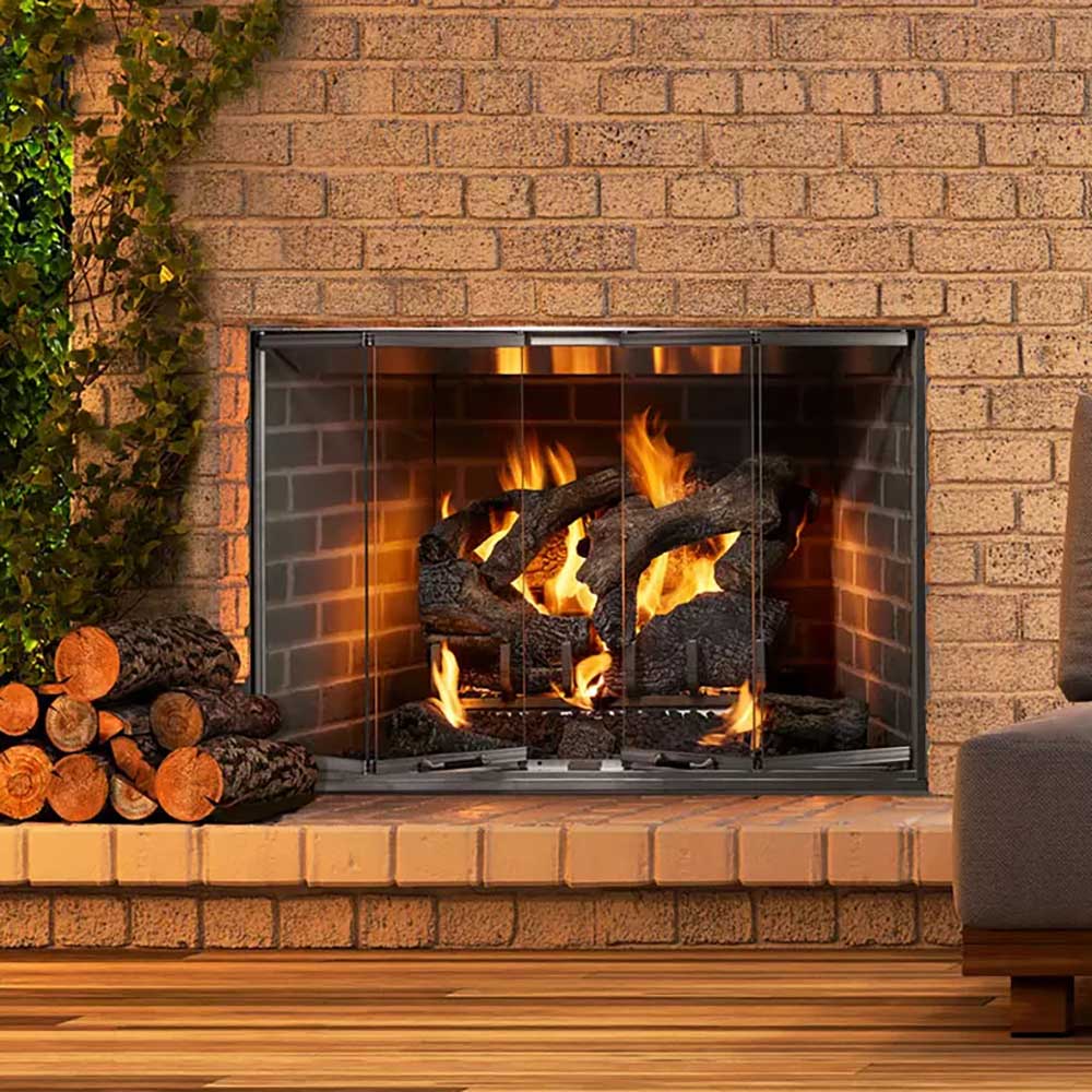 Outdoor Lifestyles Cottagewood 42-Inch Outdoor Wood Fireplace