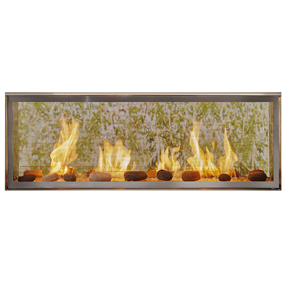 Outdoor Lifestyles Lanai 48-Inch Linear Outdoor See-Through Gas Fireplace with IntelliFire Ignition