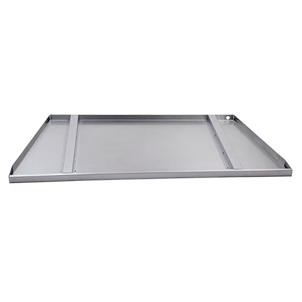 Outdoor Lifestyles drain pan for outdoor wood fireplace, rectangular metal tray