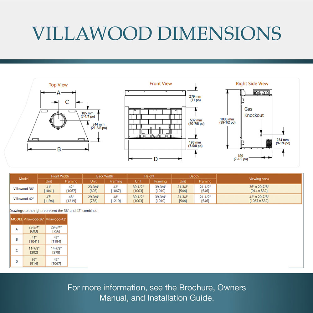 Outdoor Lifestyles Villa 42-Inch Outdoor Wood Fireplace
