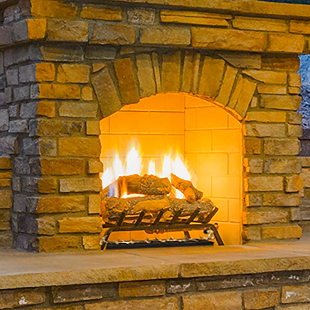 Warming Trends Outdoor Fireplace Kit for 48-Inch Opening or Larger, H-Style Burner