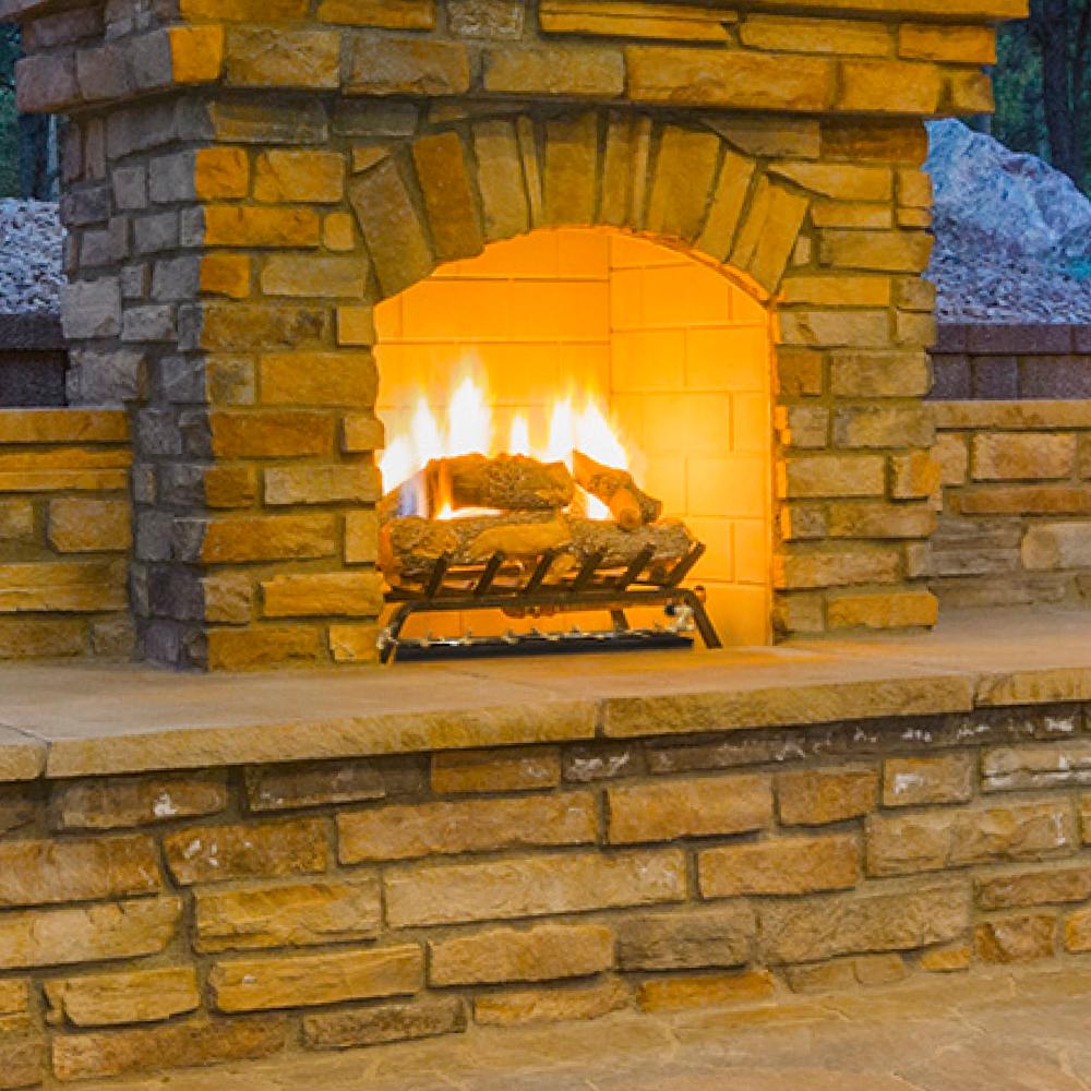 Warming Trends Outdoor Fireplace Kit, H-Style Crossfire Burner