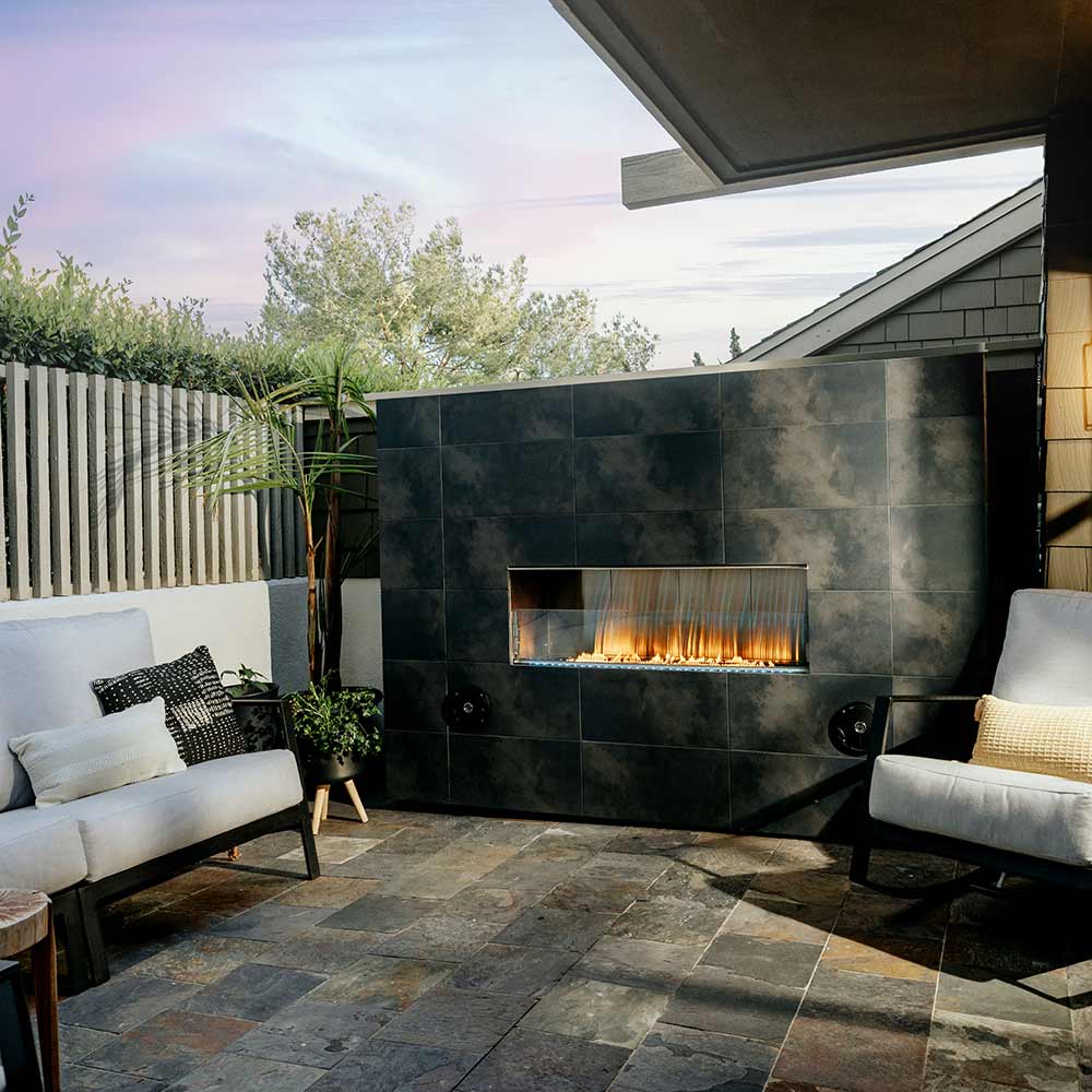 Firegear OFP-60LECO-LED Kalea Bay Linear Outdoor Fireplace, 60-Inch