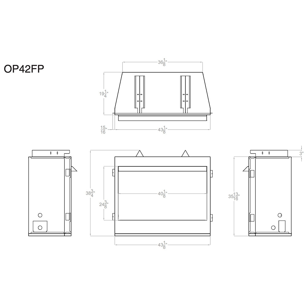 Carol Rose by Empire OP42FP 42-Inch Outdoor Gas Fireplace with Wildwood Log Set
