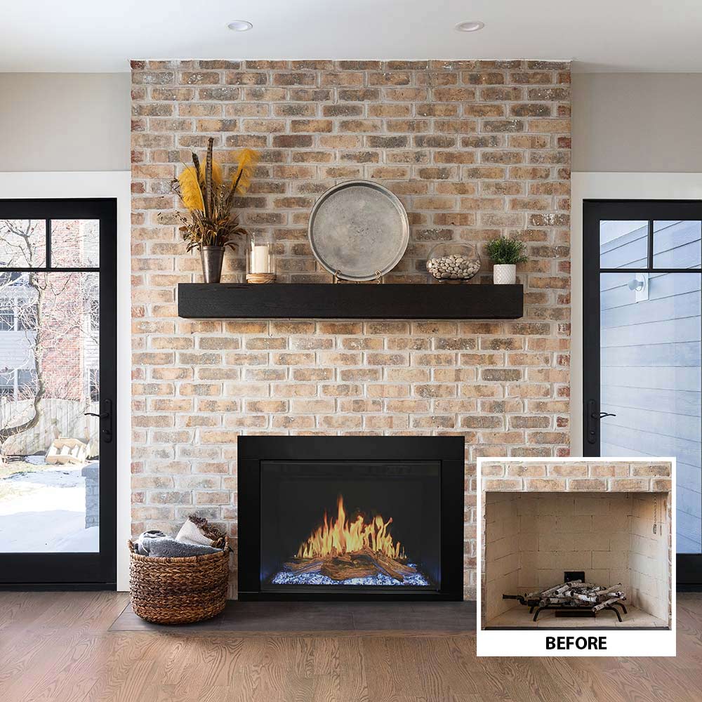 Orion Traditional 36-Inch Electric Fireplace Insert with Extra Tall Surround