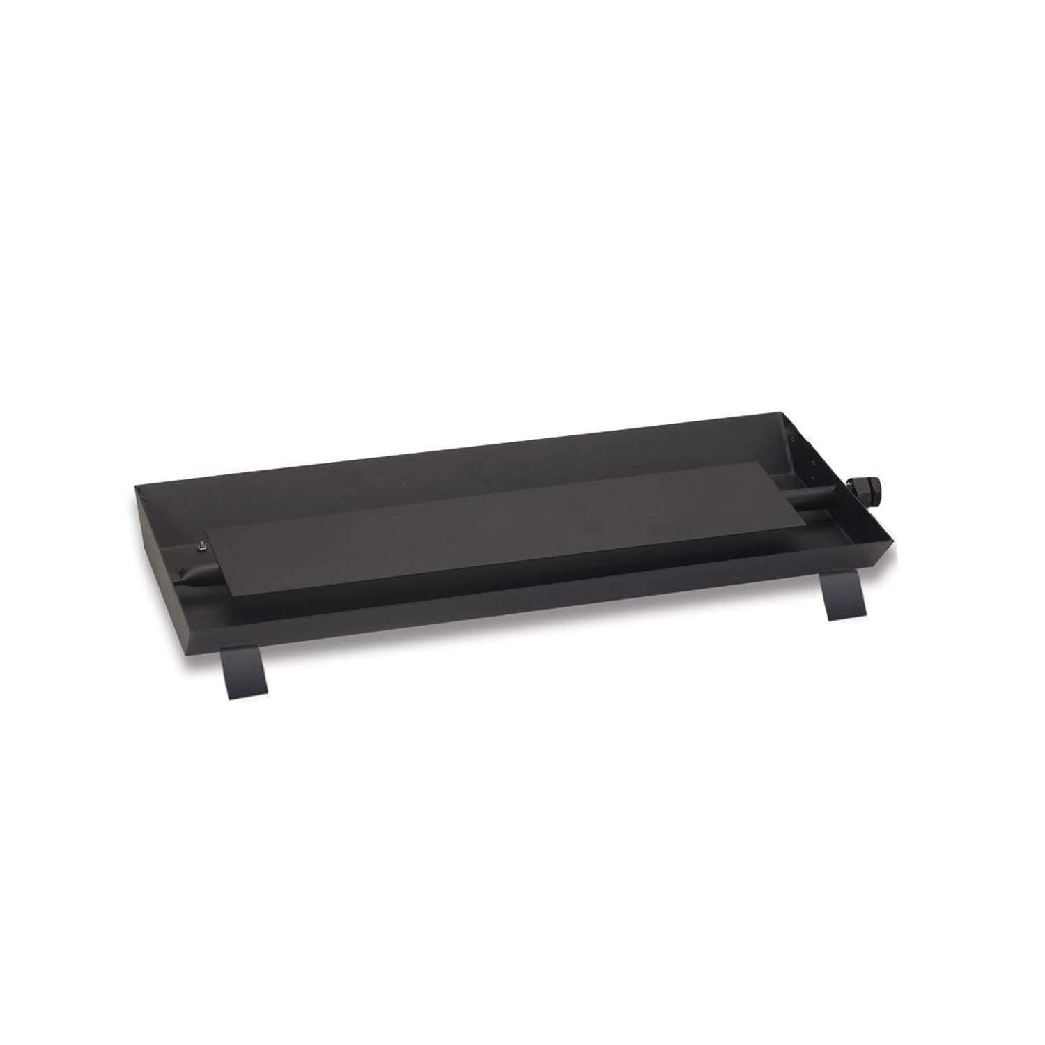 Black vented burner grate base with four support feet