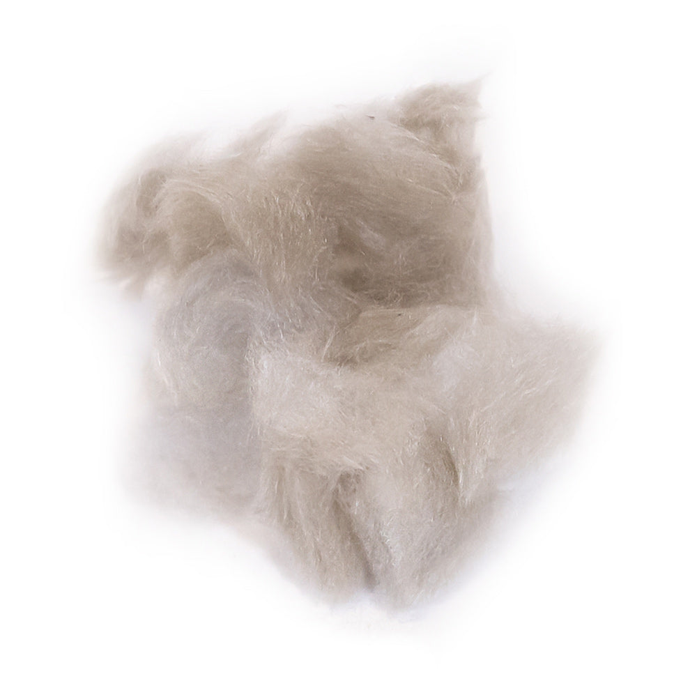 White decorative ember fiber for gas log sets, 1-gram