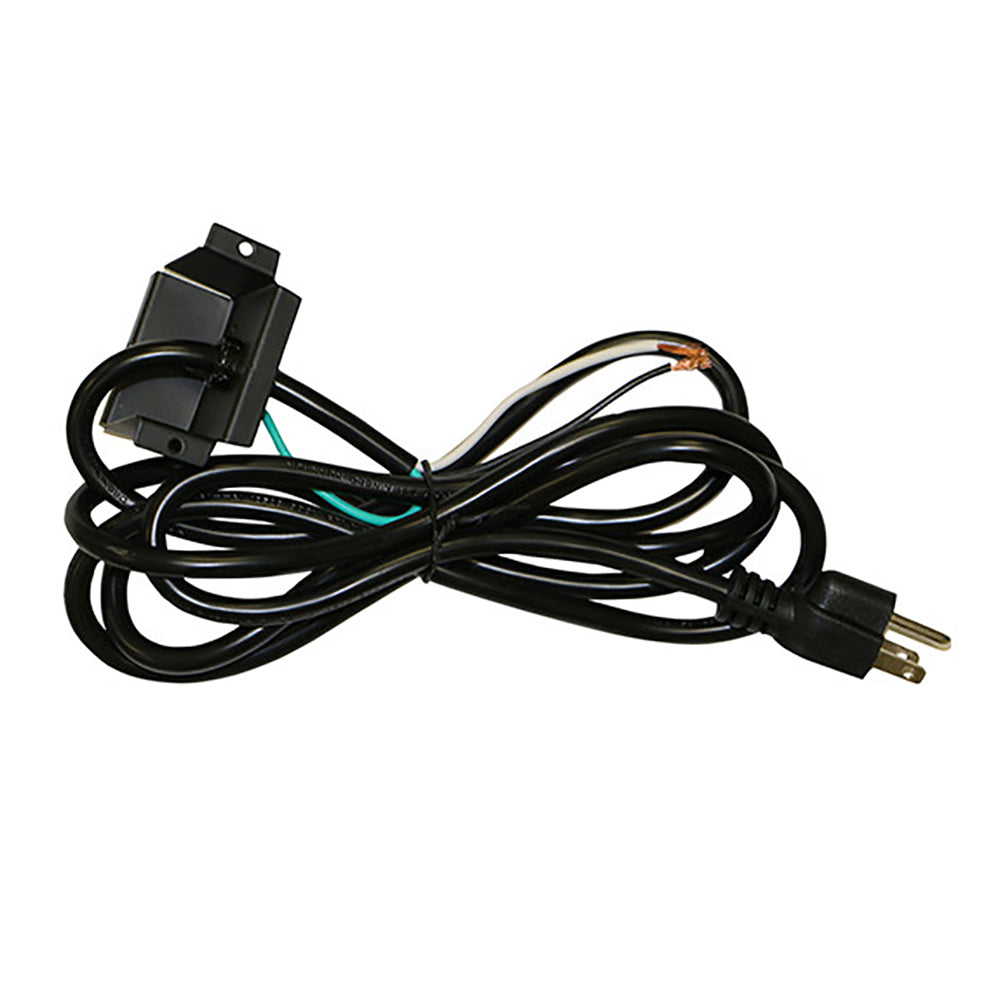 Black power plug kit with molded connector and electrical cord