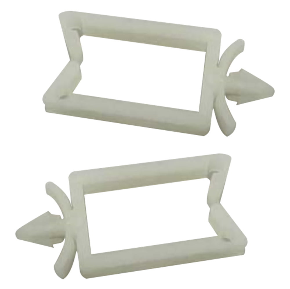 PelPro replacement wire clips, pack of 10; light gray plastic clip with spring arms (2 shown)