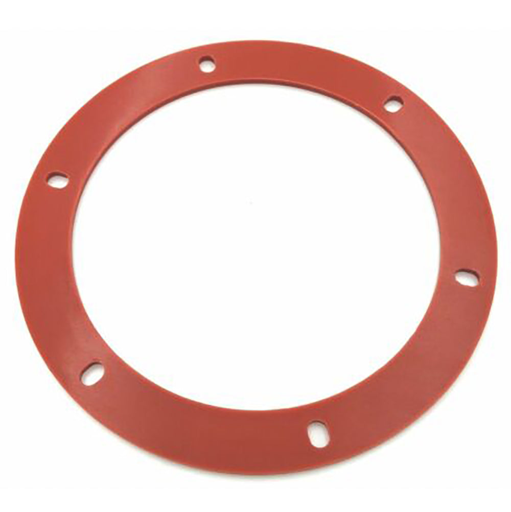 Red blower motor gasket ring with bolt holes, round replacement seal