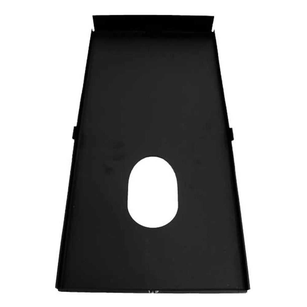 PelPro replacement baffle panel, black metal with oval hole cutout