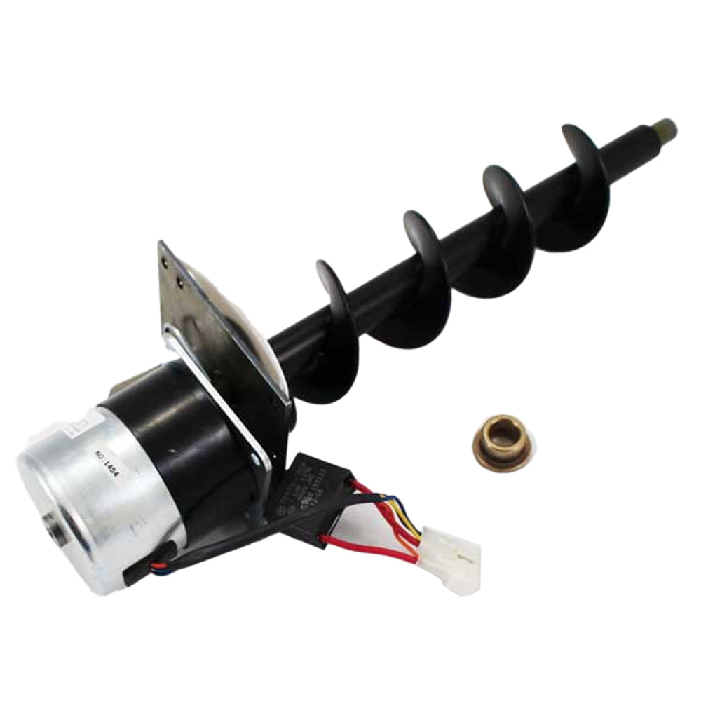 Replacement feeder assembly with black auger, mounting plate, motor housing, wiring harness