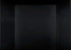 Black porcelain decorative fireplace panel with smooth dark surface, rectangular shape