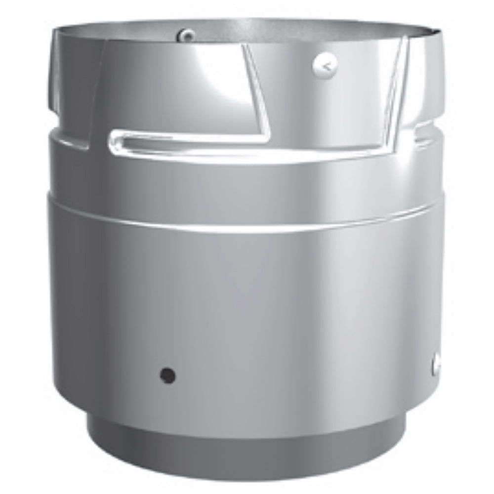 DuraVent pellet vent appliance adapter, galvanized steel, round male connection