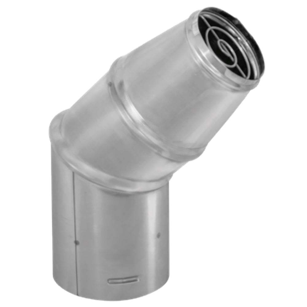 DuraVent pellet vent horizontal cap, stainless steel finish