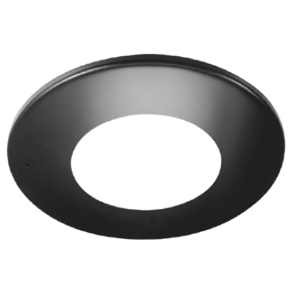 Black steel reduction collar with wide rim and central circular opening