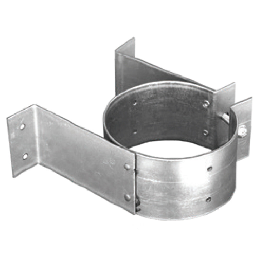 DuraVent PelletVent Pro wall strap with curved mounting band and support brackets