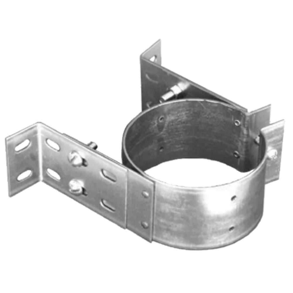 DuraVent PelletVent Pro adjustable wall strap with galvanized metal mounting band