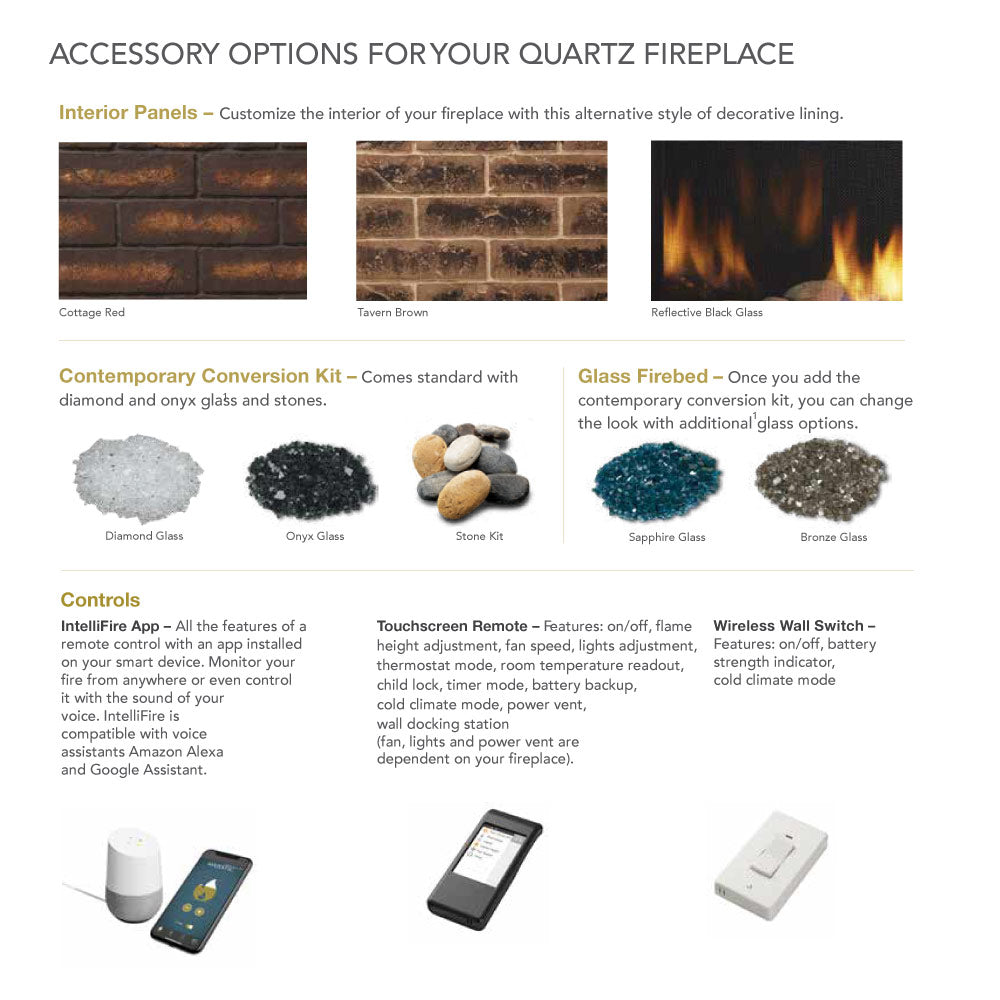 Majestic QUARTZ36IFT Quartz 36-Inch Direct Vent Gas Fireplace