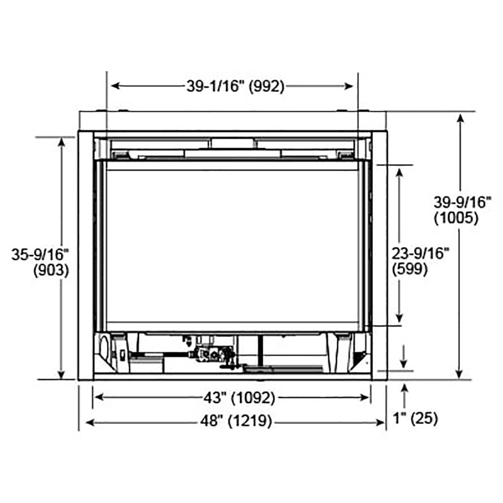 Majestic QUARTZ42IFT Quartz 42-Inch Direct Vent Gas Fireplace