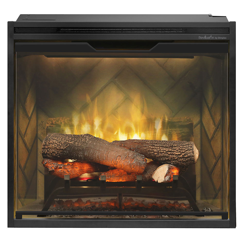 Dimplex RBF24DLX-INS Revillusion Electric Fireplace Insert with Herringbone Backer, 24-Inches