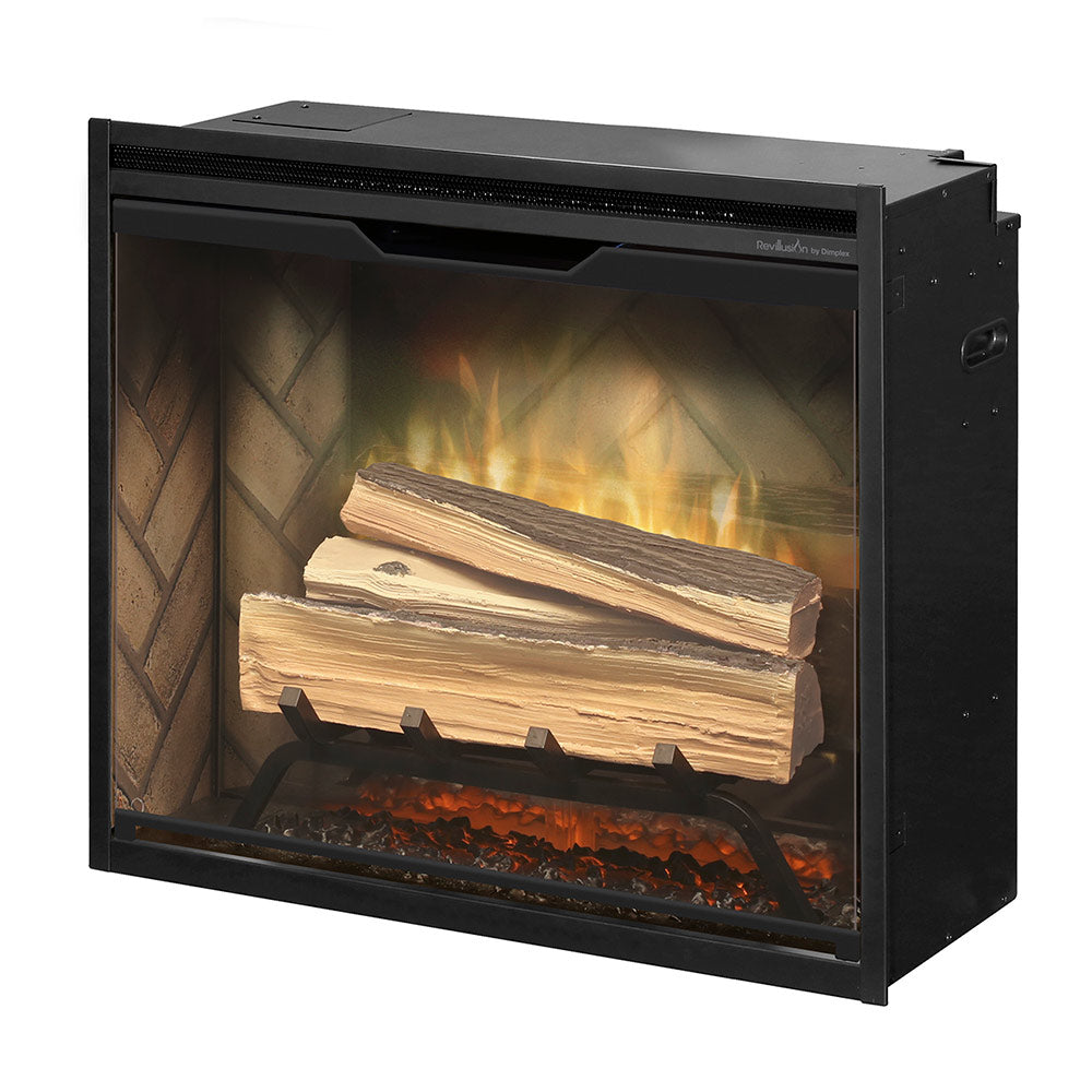 Dimplex RBF24DLX-INS Revillusion Electric Fireplace Insert with Herringbone Backer, 24-Inches