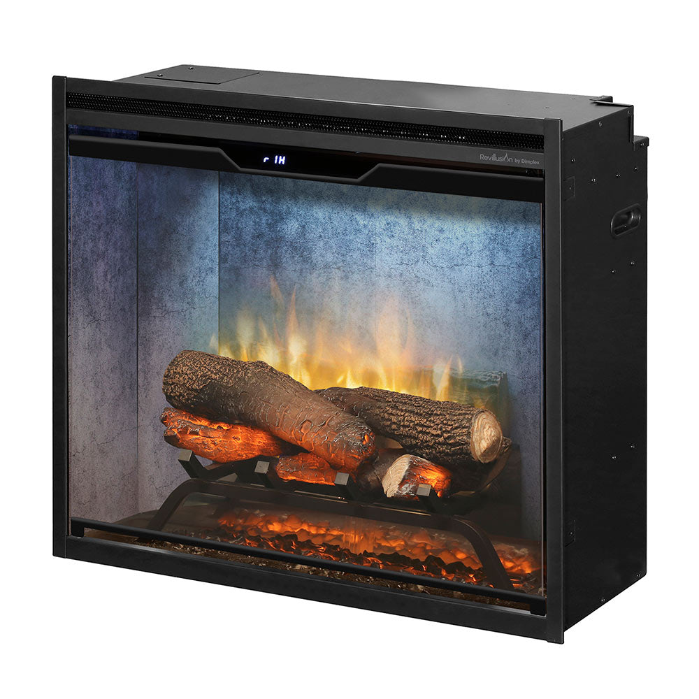 Dimplex RBF24DLXWC-INS Revillusion Electric Fireplace Insert with Weathered Concrete Backer, 24-Inches