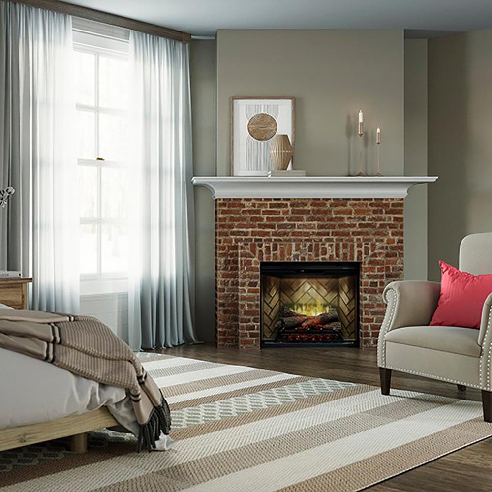 Dimplex Revillusion Electric Fireplace w/ Herringbone – Fireplaces