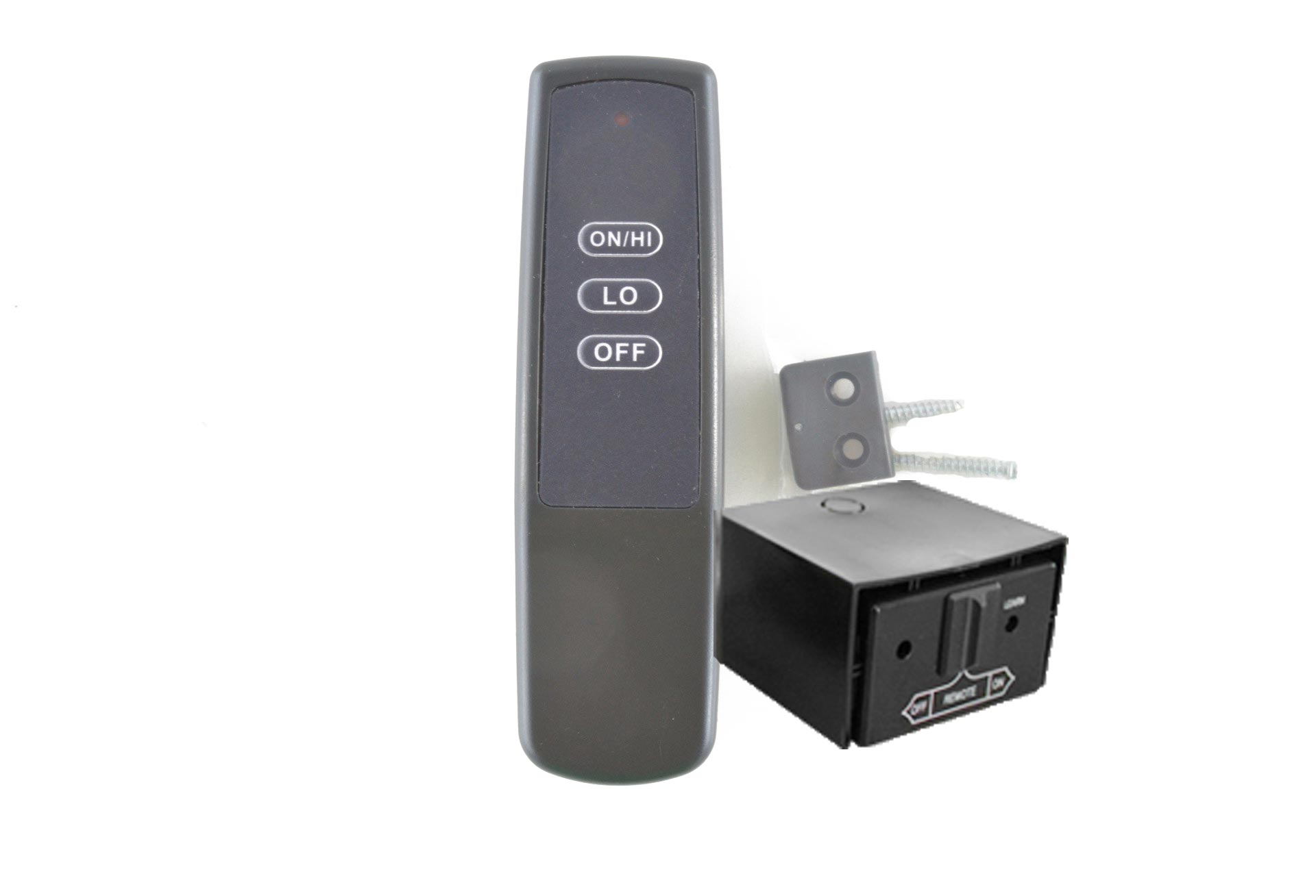 Skytech remote control kit with handheld remote and black receiver module with bracket