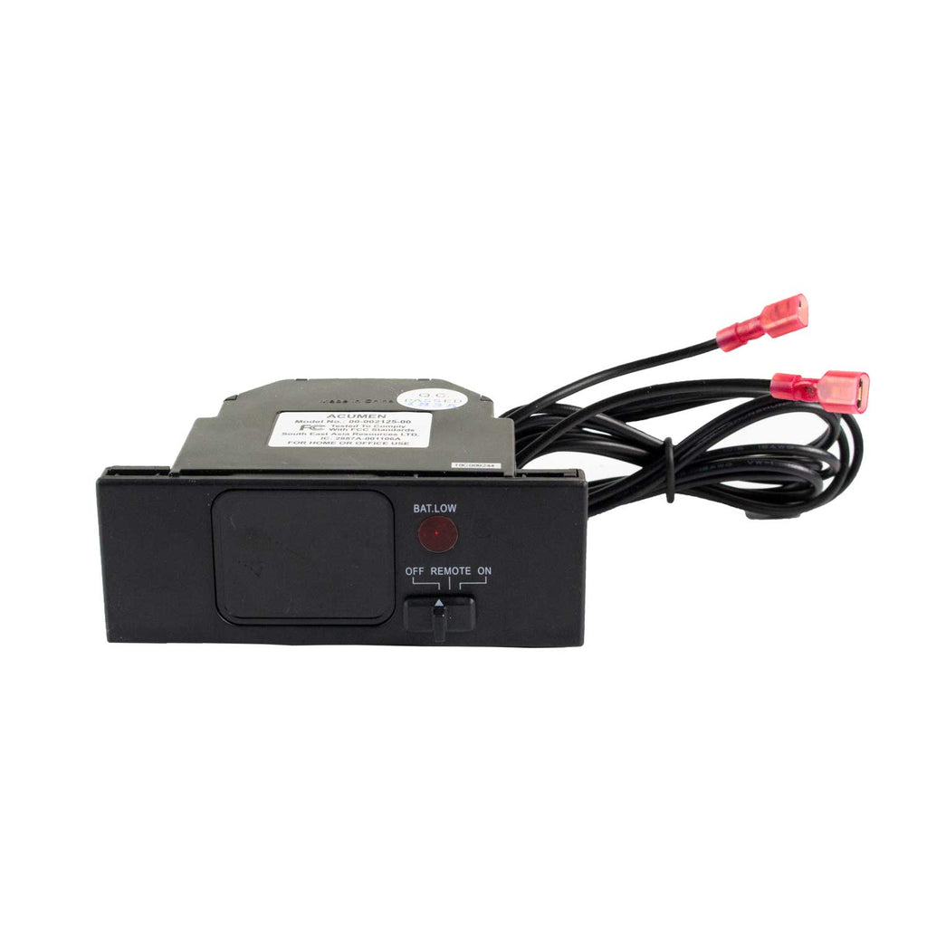Black receiver module with wiring harness and battery low indicator