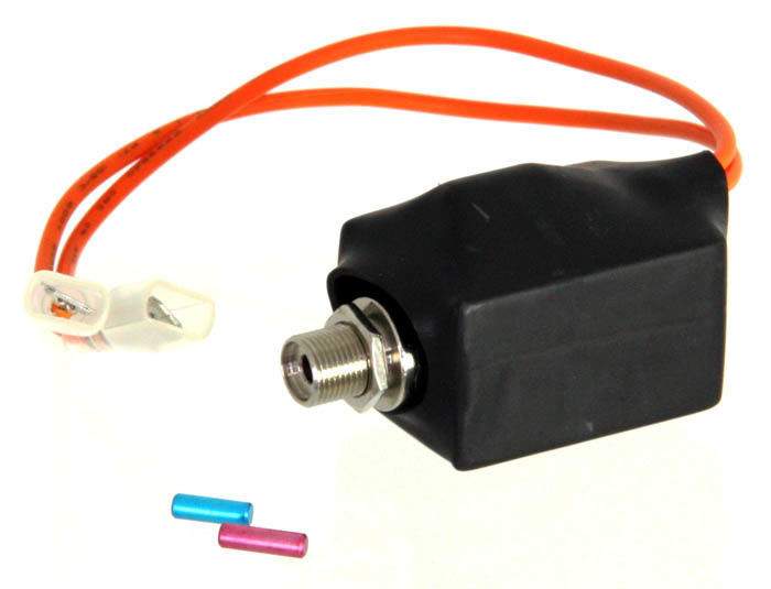 Fireplace remote sensor module with orange cable and threaded connector