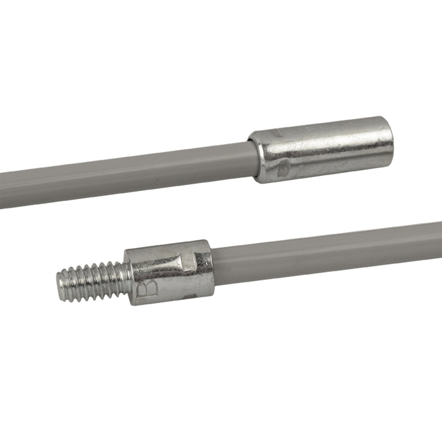 Pellet stove brush extension rod with 1/4-20 threaded ends