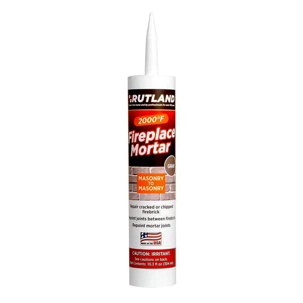 Rutland gray fireplace mortar sealant caulk cartridge