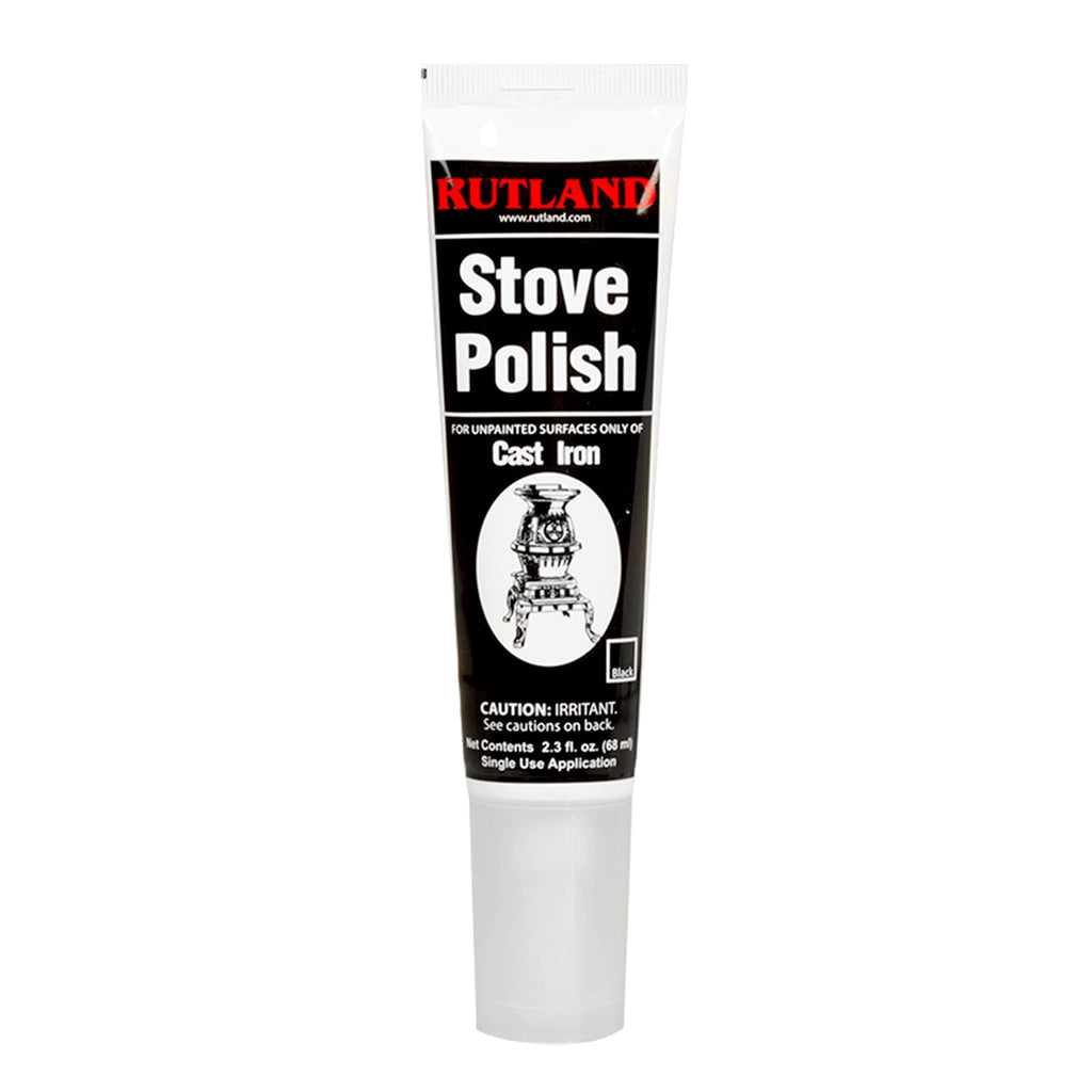 Rutland Stove Polish cast iron paste in white squeeze tube, 2.3 oz