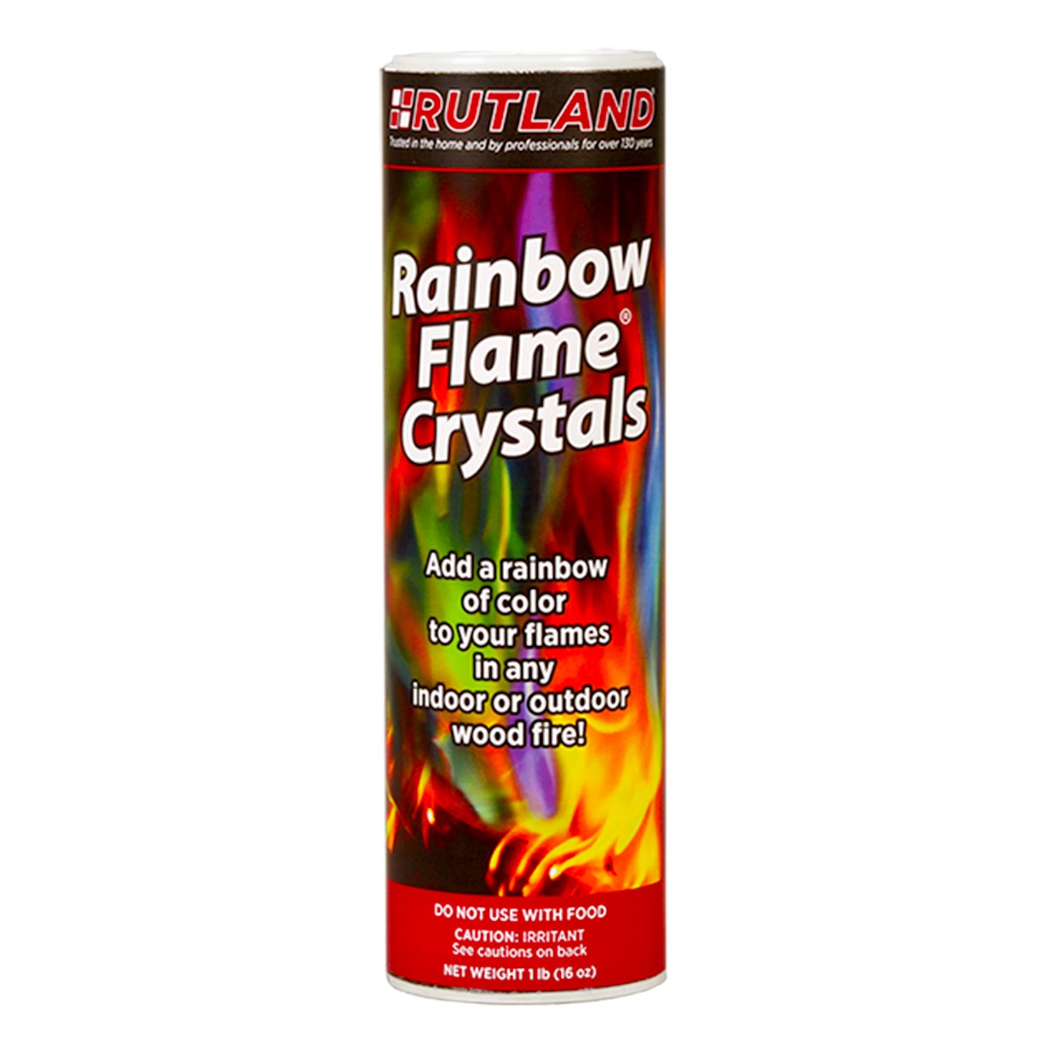 Rutland Rainbow Flame Crystals, 1 LB Canister
