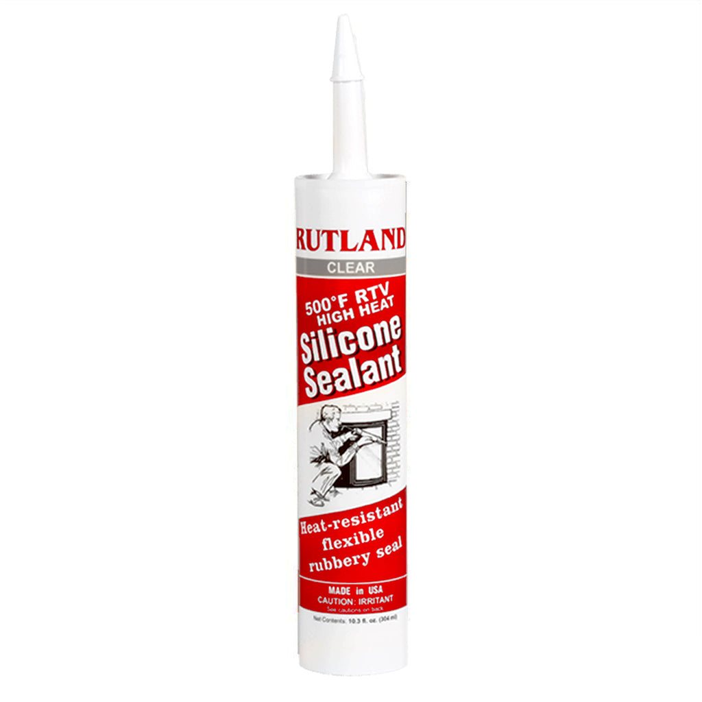 Rutland clear RTV high-heat silicone sealant cartridge, 10.3 oz