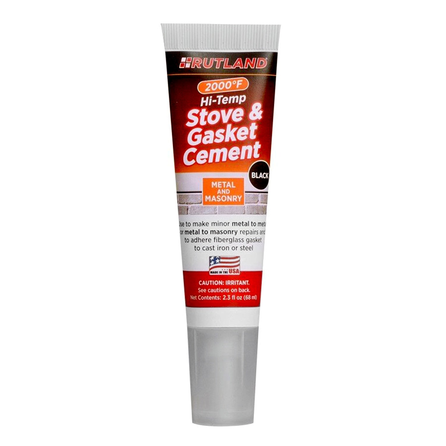 Rutland stove and gasket cement tube, black hi-temp gasket sealant (2.3 oz)