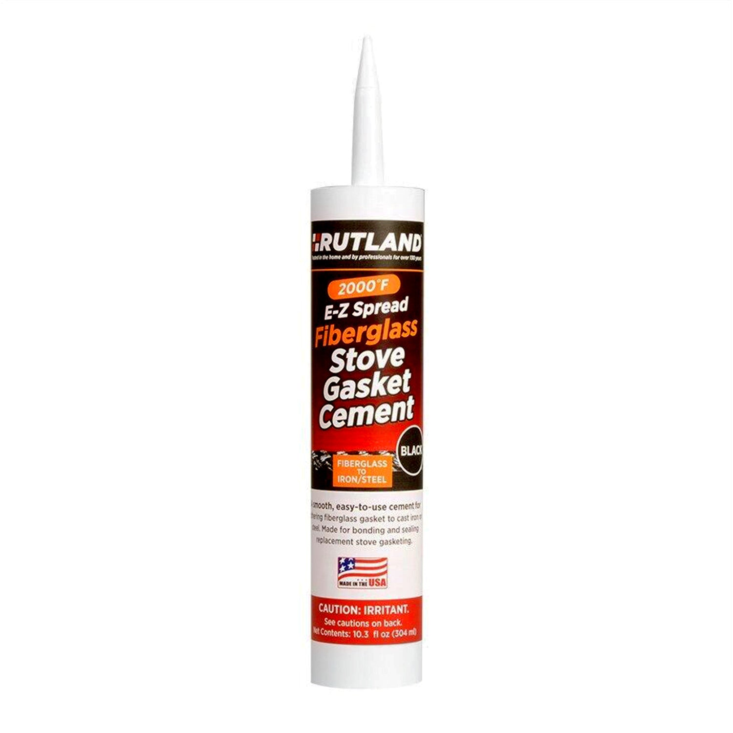 Rutland EZ Spread cement cartridge with pointed nozzle, 10.3 oz