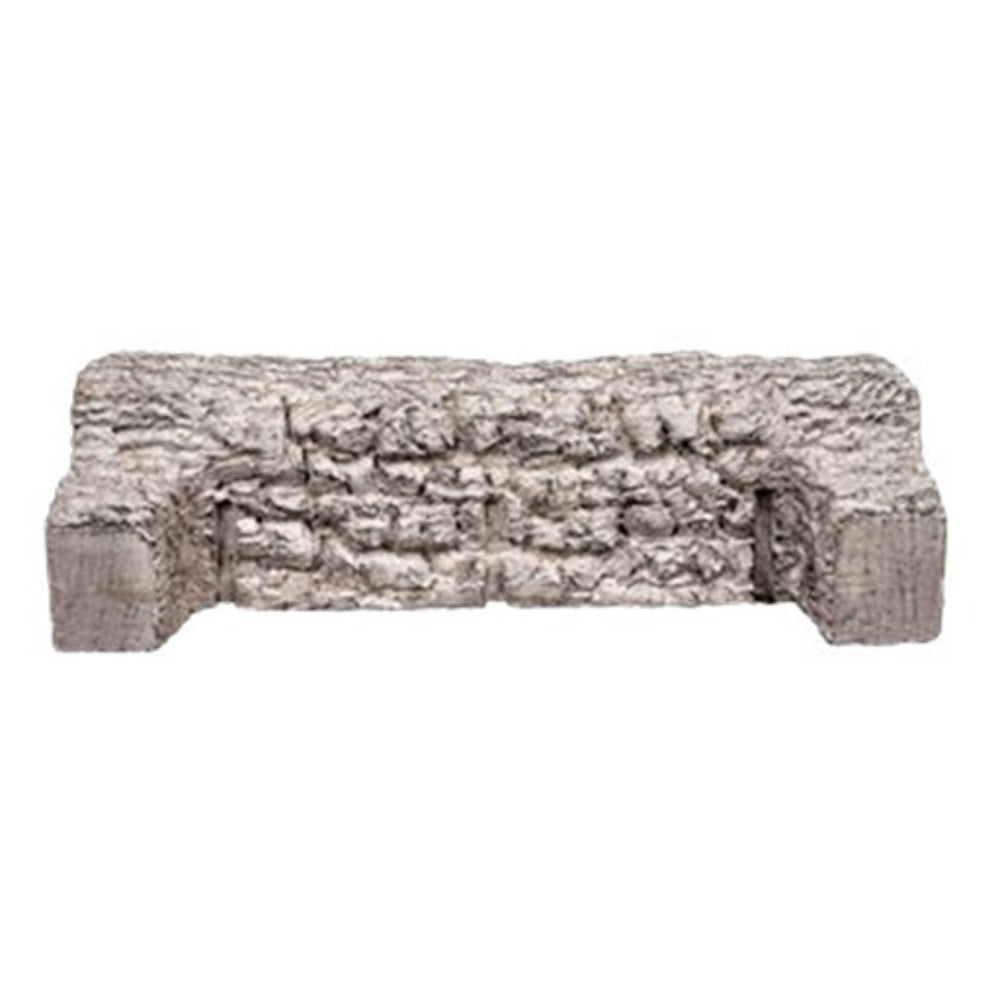 Flame enhancer log insert, textured gray stone-look piece.