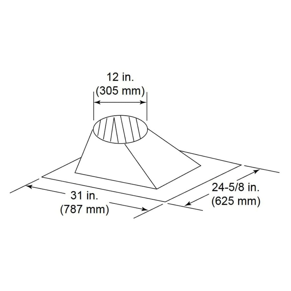 Majestic RF371 7/12 to 12/12 Pitch Roof Flashing