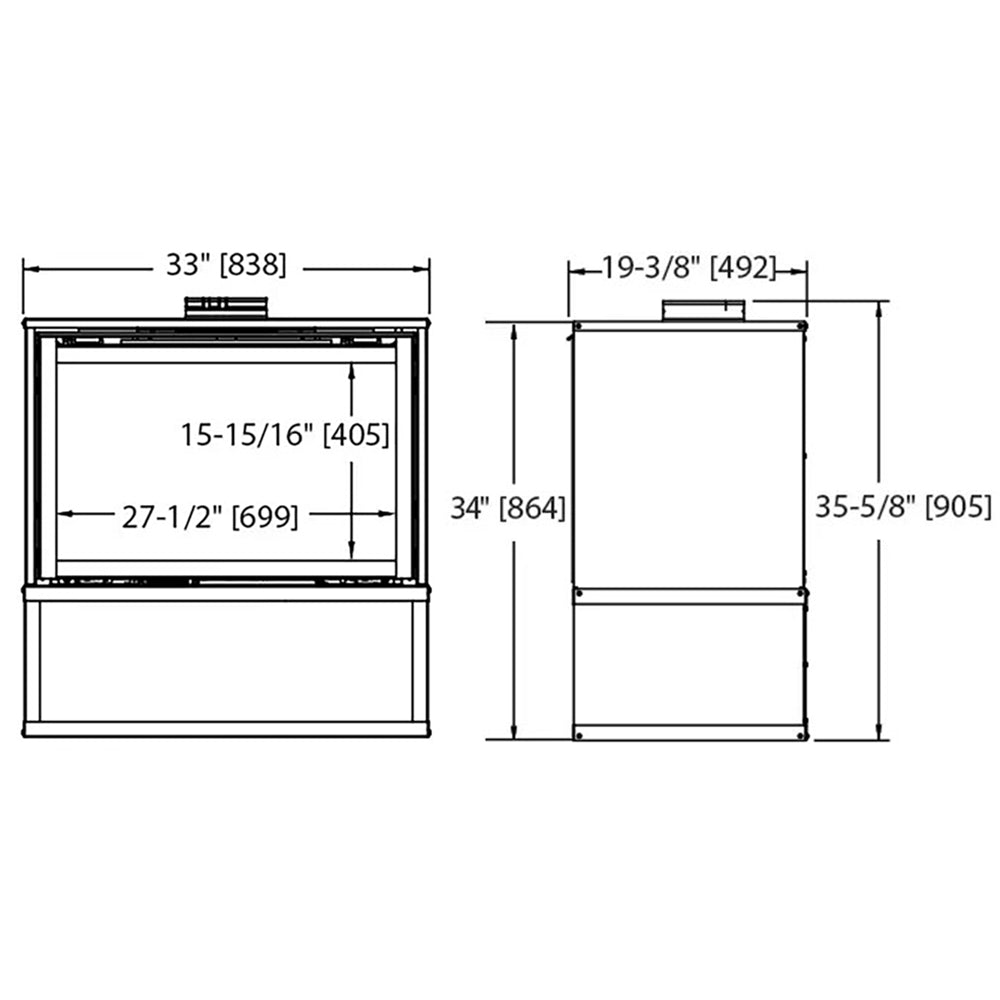 Majestic RUBY30I-FS Ruby Freestanding 30-Inch Direct Vent Gas Fireplace