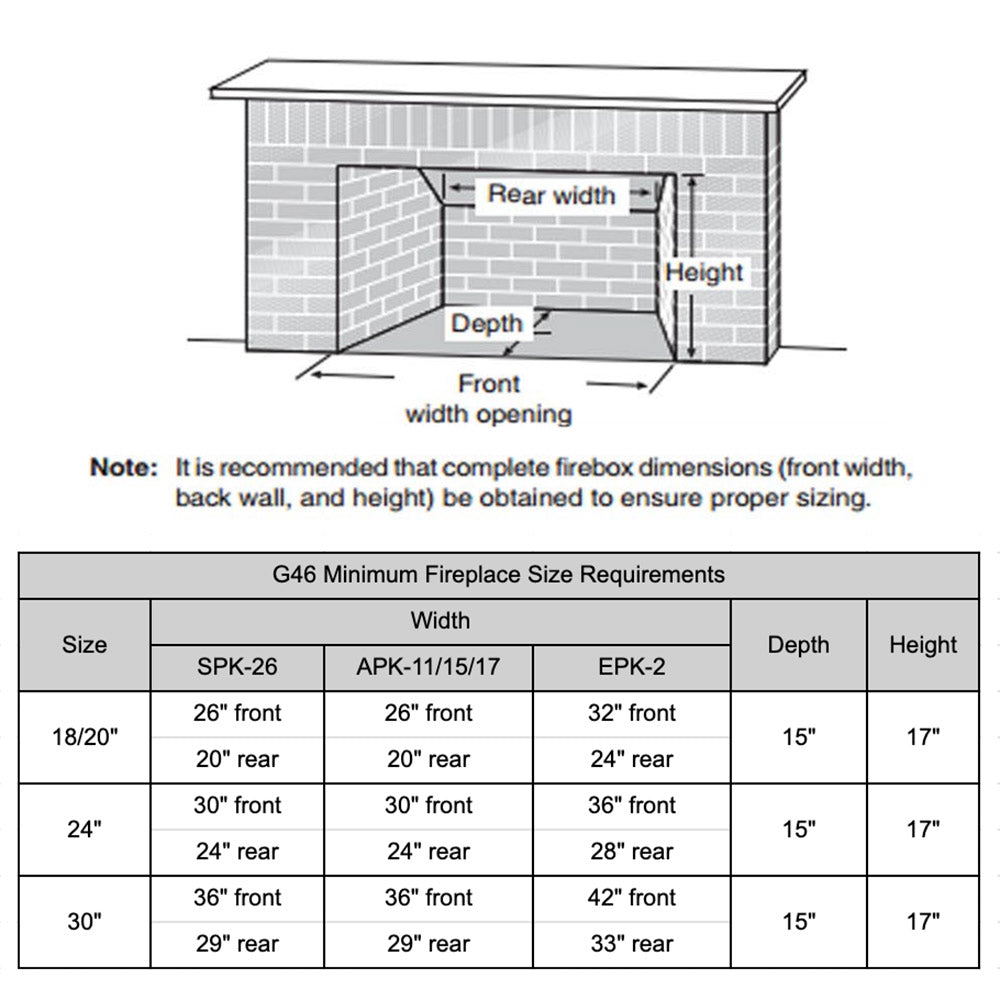 Real Fyre G46 Vented Gas Fireplace Burner, ANSI Certified
