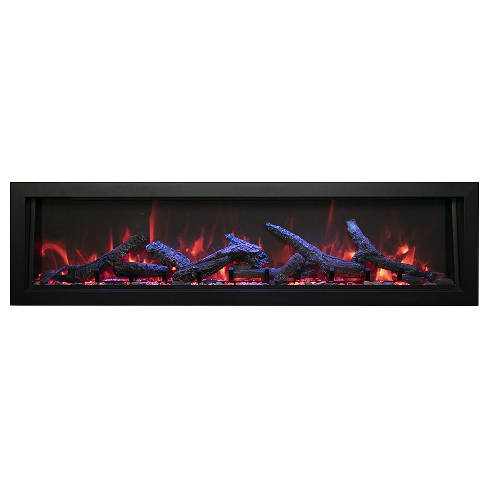 Remii 1027xx-DE Deep Indoor Built-In Electric Fireplace with Black Steel Surround