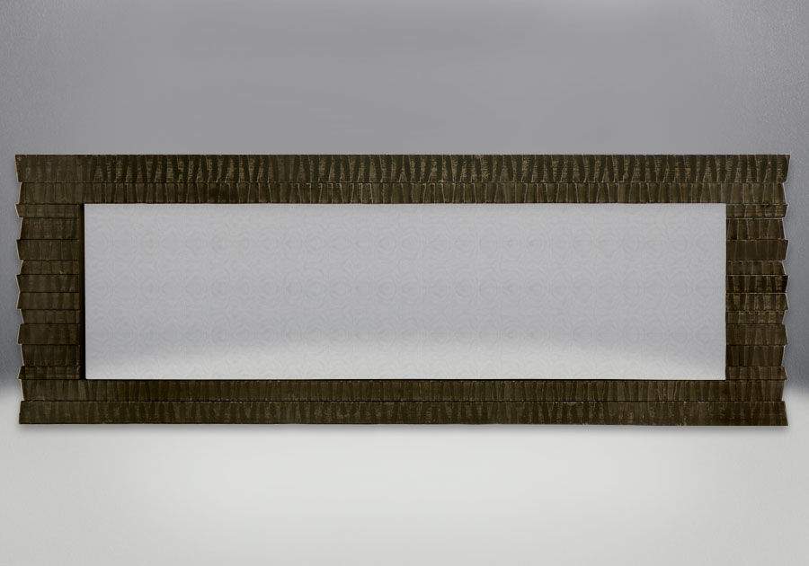 Dark rectangular finishing trim with textured border and wide inner opening