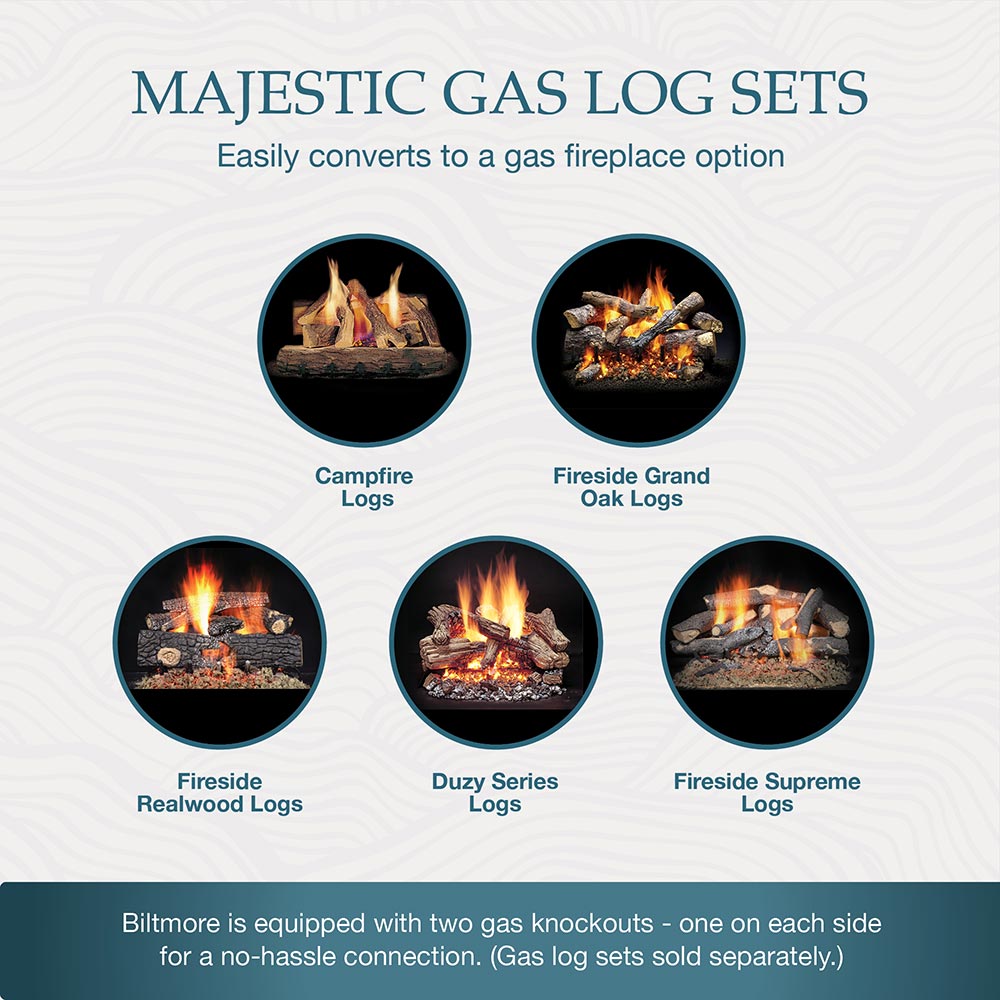 Majestic SB80 Biltmore 42-Inch Radiant Wood Burning Fireplace